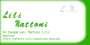 lili mattoni business card